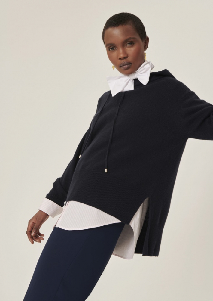 Tara Jarmon 100% cashmere hooded sweater