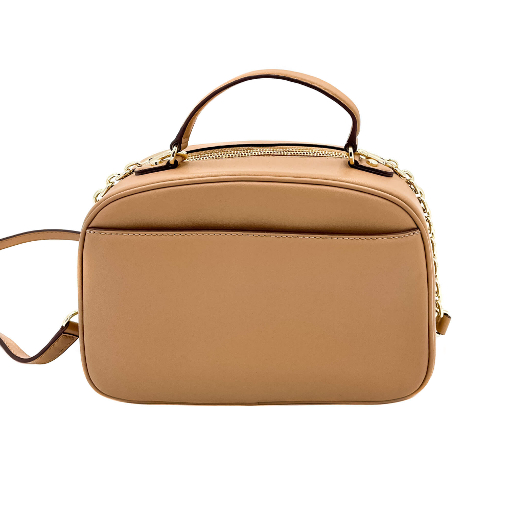 DKNY Leonti Crossbody Bag Leather Beige