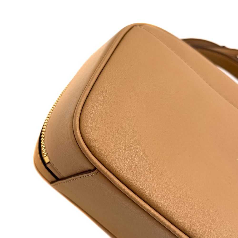 DKNY Leonti Crossbody Bag Leather Beige