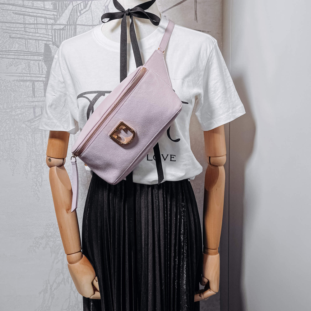 Furla Pink Leather Belt Bag