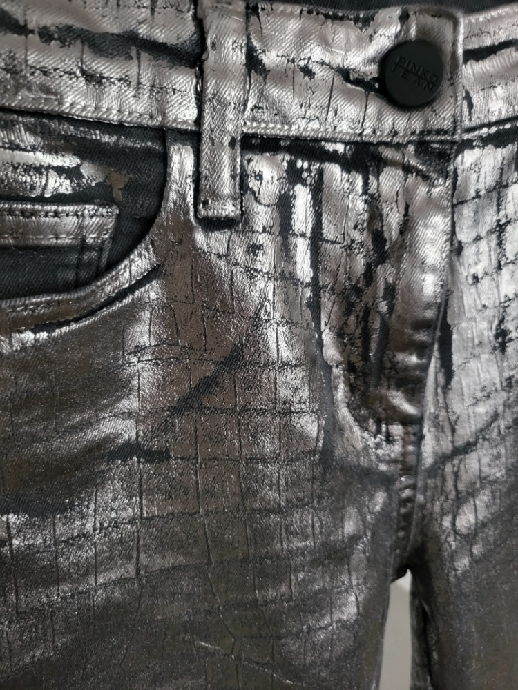 Pinko silberne Jeans