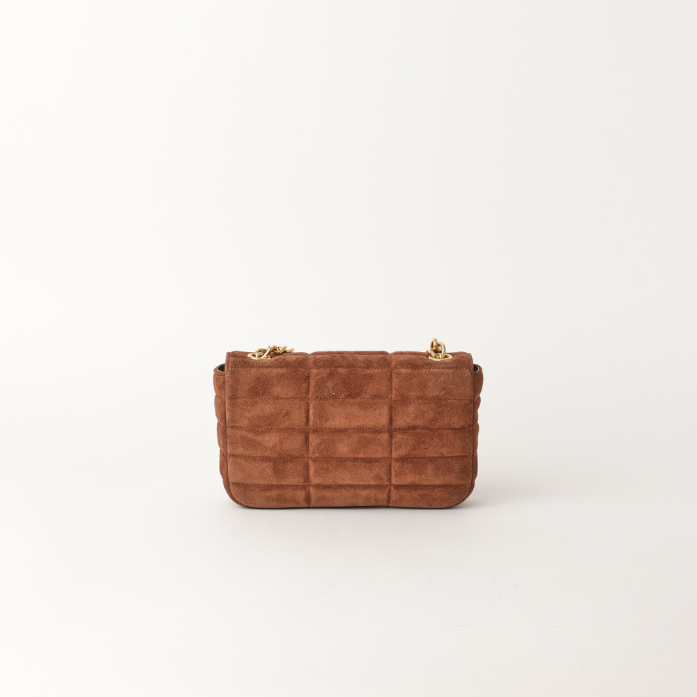 Celine Suede Monochrome Chain Shoulder Bag