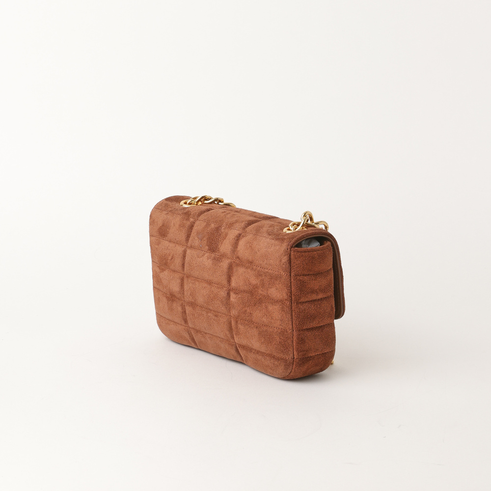 Celine Suede Monochrome Chain Shoulder Bag