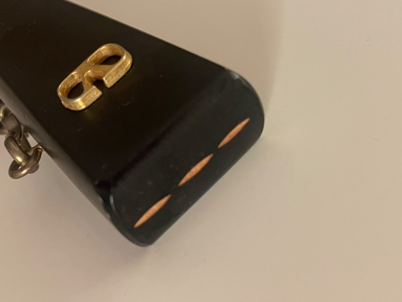 Valentino Garavani Red V Logo Wenge wood handle umbrella