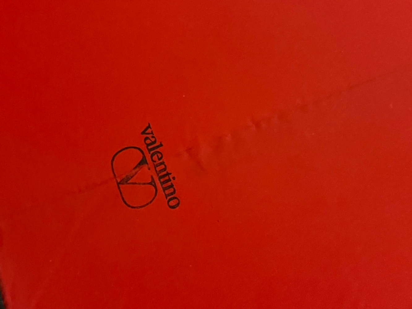 Valentino Garavani Red V Logo Wenge wood handle umbrella