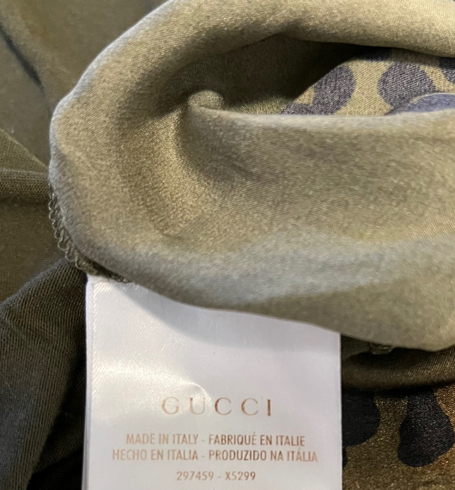 Gucci Top en soie léopard