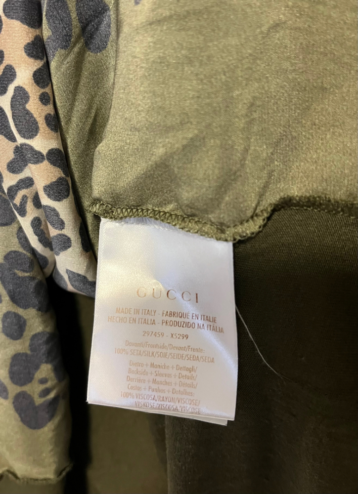 Gucci Top en soie léopard