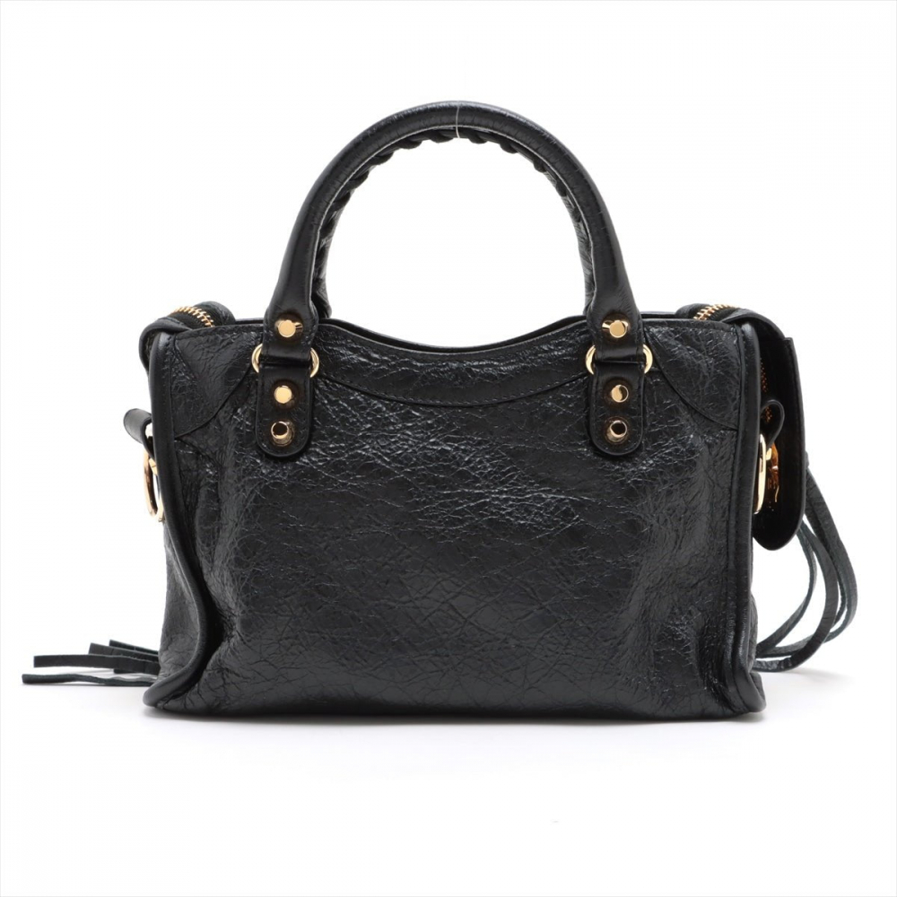 Balenciaga Classic City Mini Leather 2-Way Handbag Black