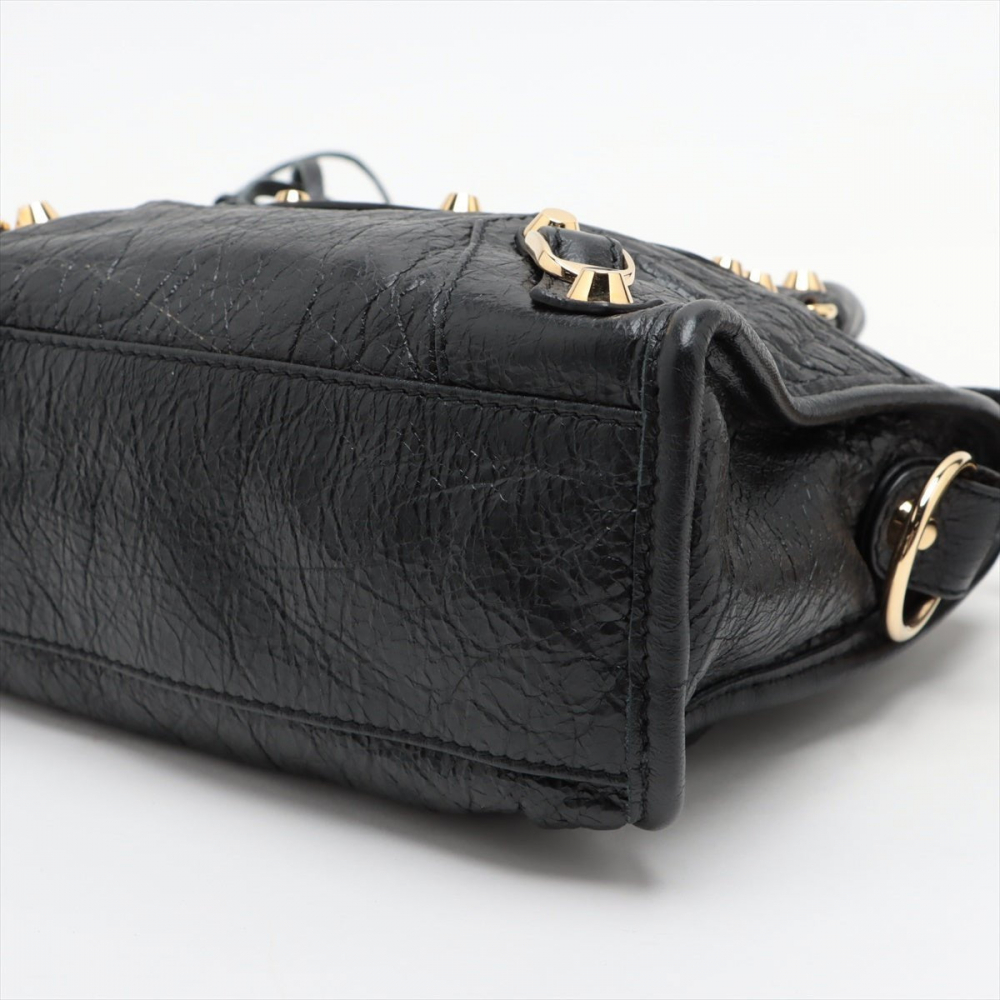 Balenciaga Classic City Mini Leather 2-Way Handbag Black