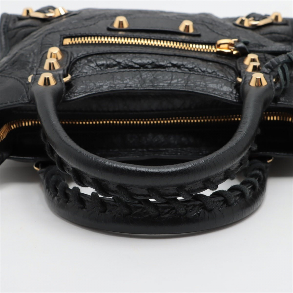 Balenciaga Classic City Mini Leather 2-Way Handbag Black