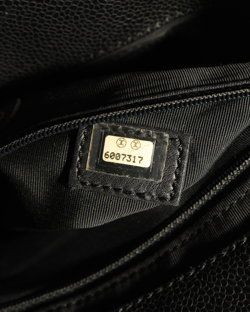 Chanel Caviar Wooden Handles Handbag