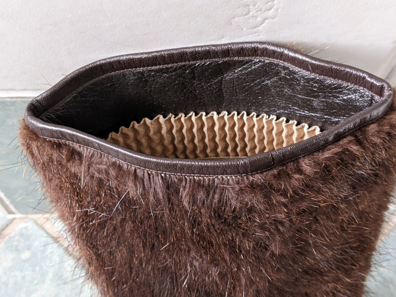 Gucci Mid-season leather/coyote fur boots