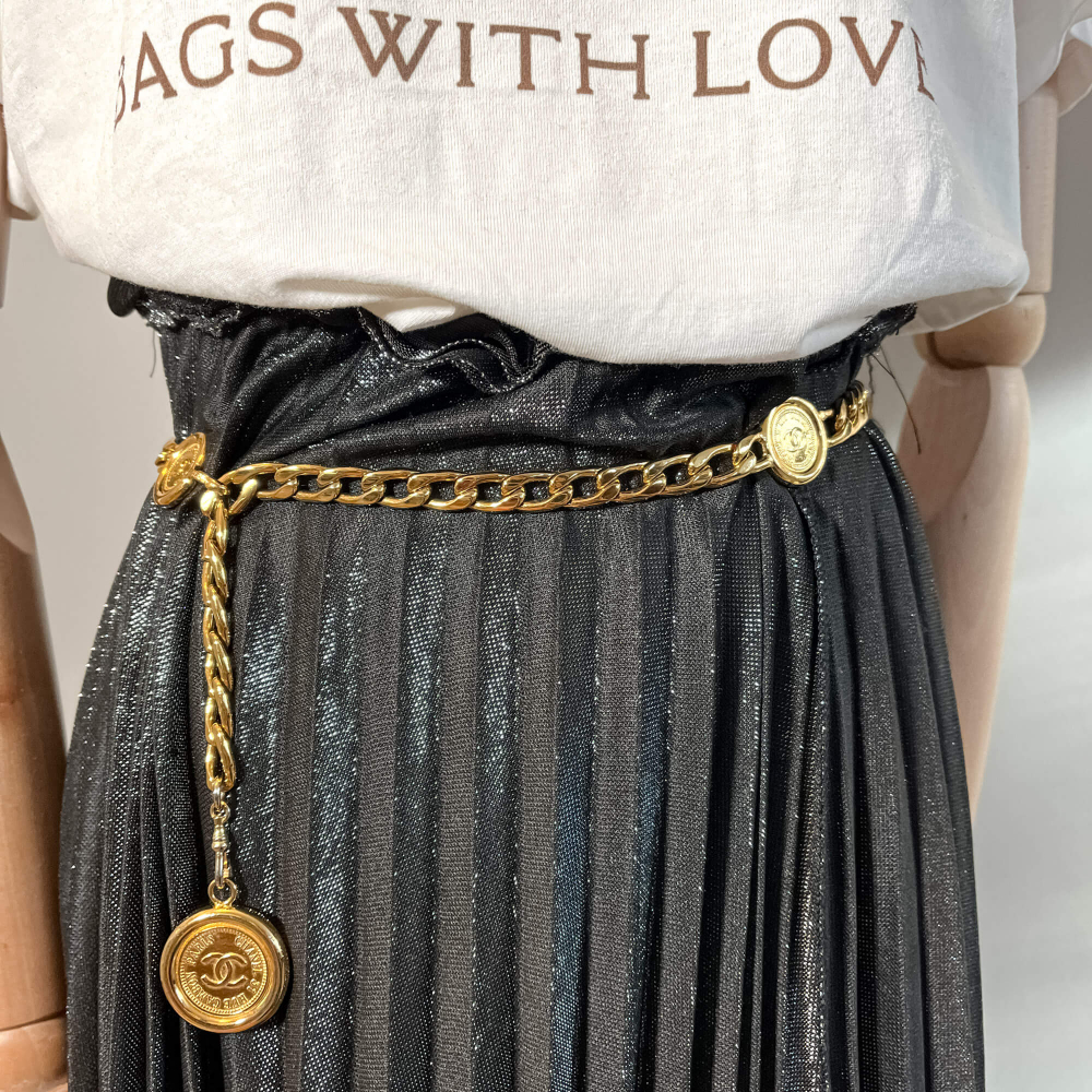 Chanel Coco Chain Belt Gold Plated - Size 80