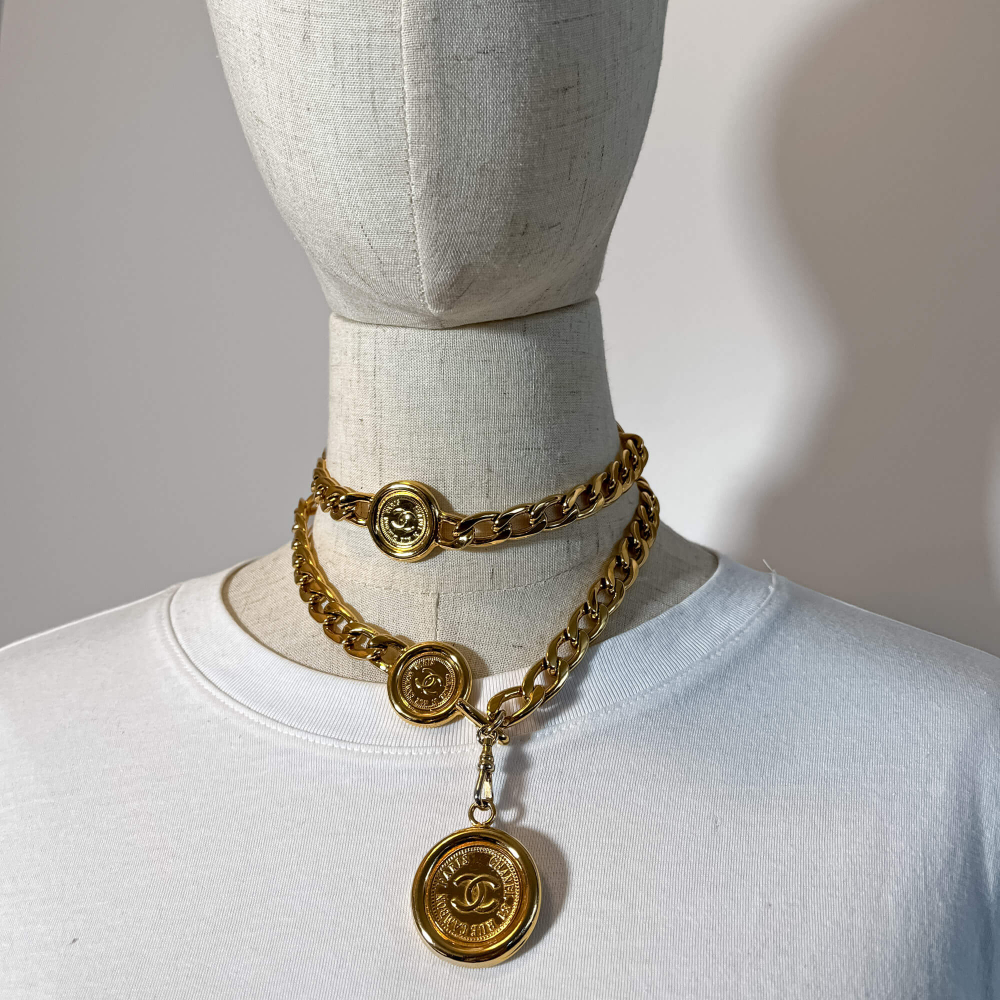 Chanel Coco Chain Belt Gold Plated - Size 80