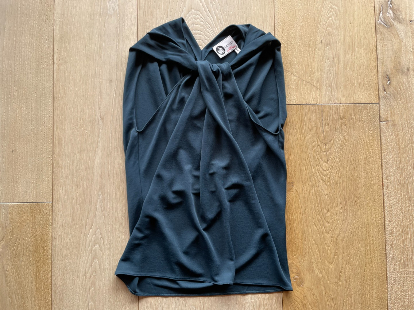 Givenchy Dos nu élégamment drapé en bleu sarcelle profond