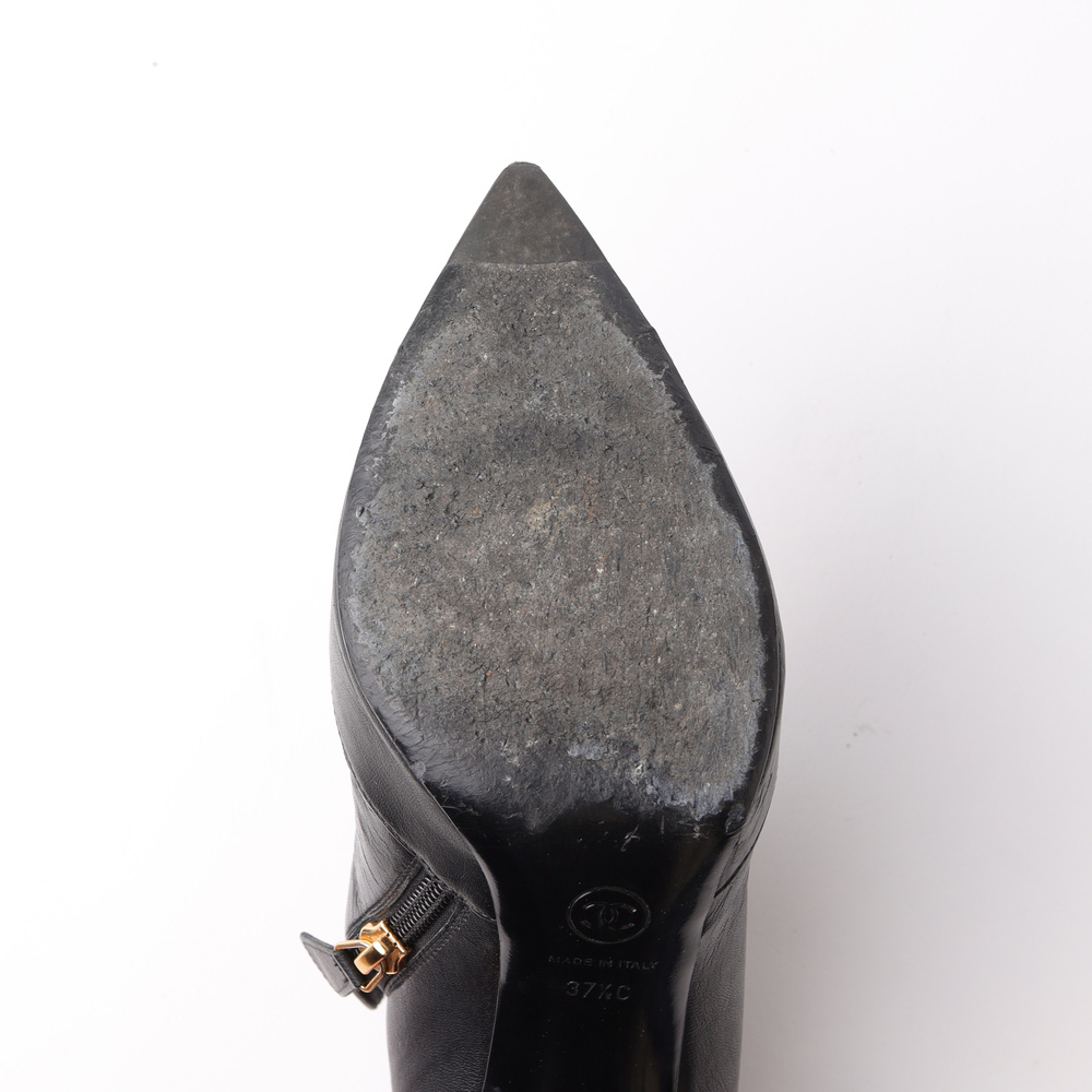 Chanel Cc Pearl Ankle Boots