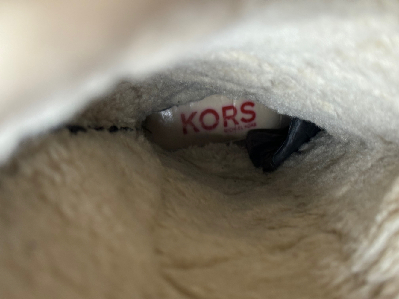 Kors Michael Kors Crosby Black Suede Sherpa Knee High Wedges