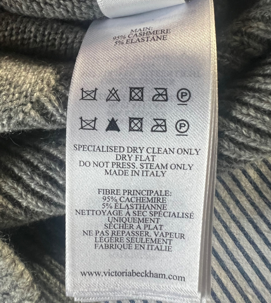 Victoria Beckham Pull court avec détails rouges sur les bras