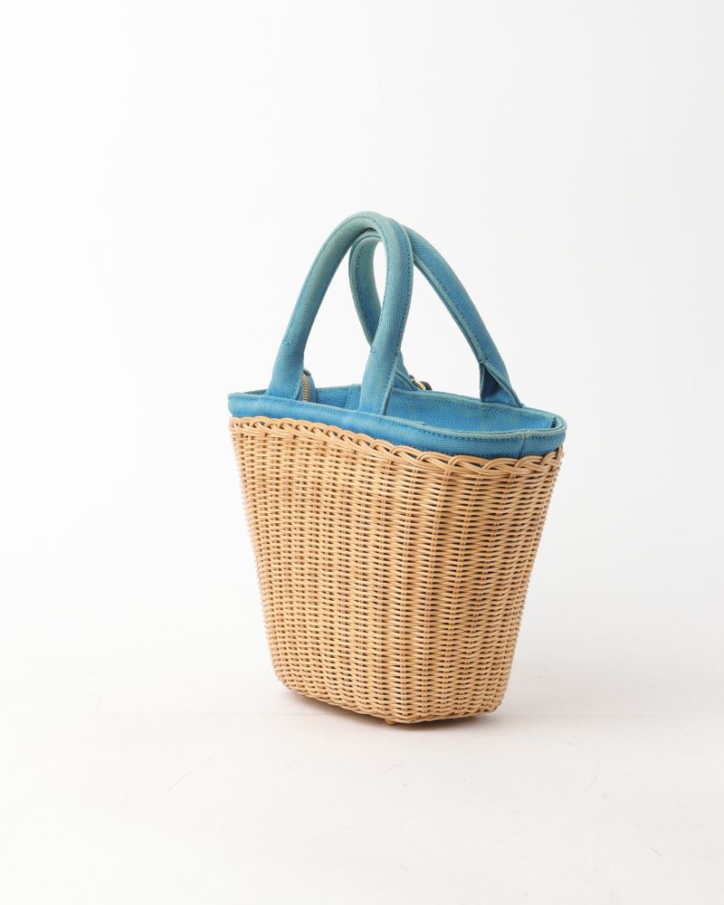 Prada Wicker Canapa Basket Bag