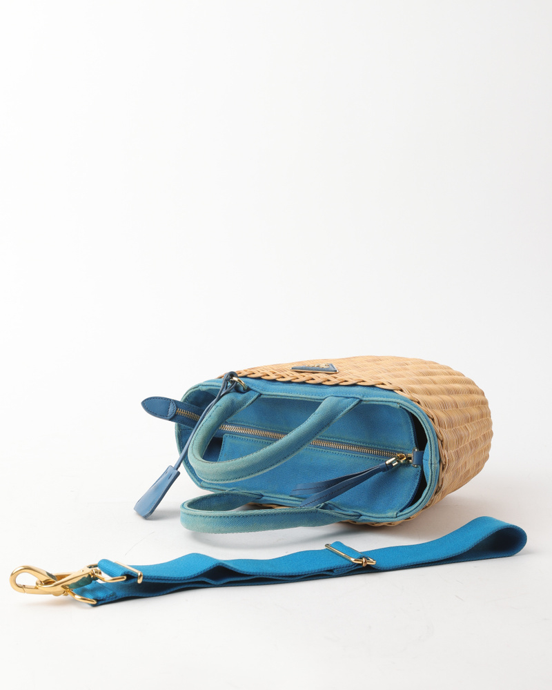 Prada Wicker Canapa Basket Bag
