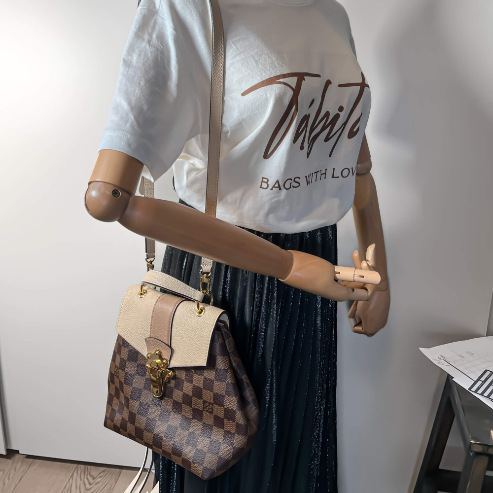 Louis Vuitton Clapton Damiere Ebene Rose Ballerine Backpack