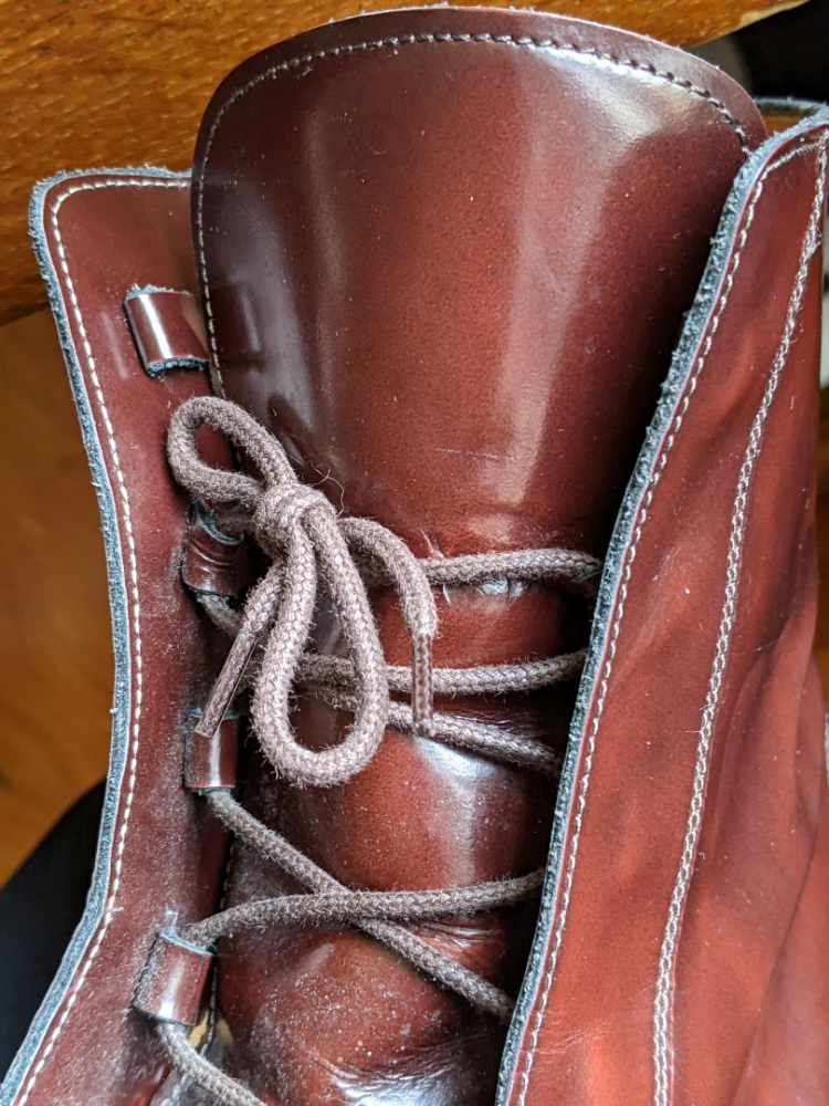 Maison Martin Margiela Smooth mahogany leather boots 40-40.5