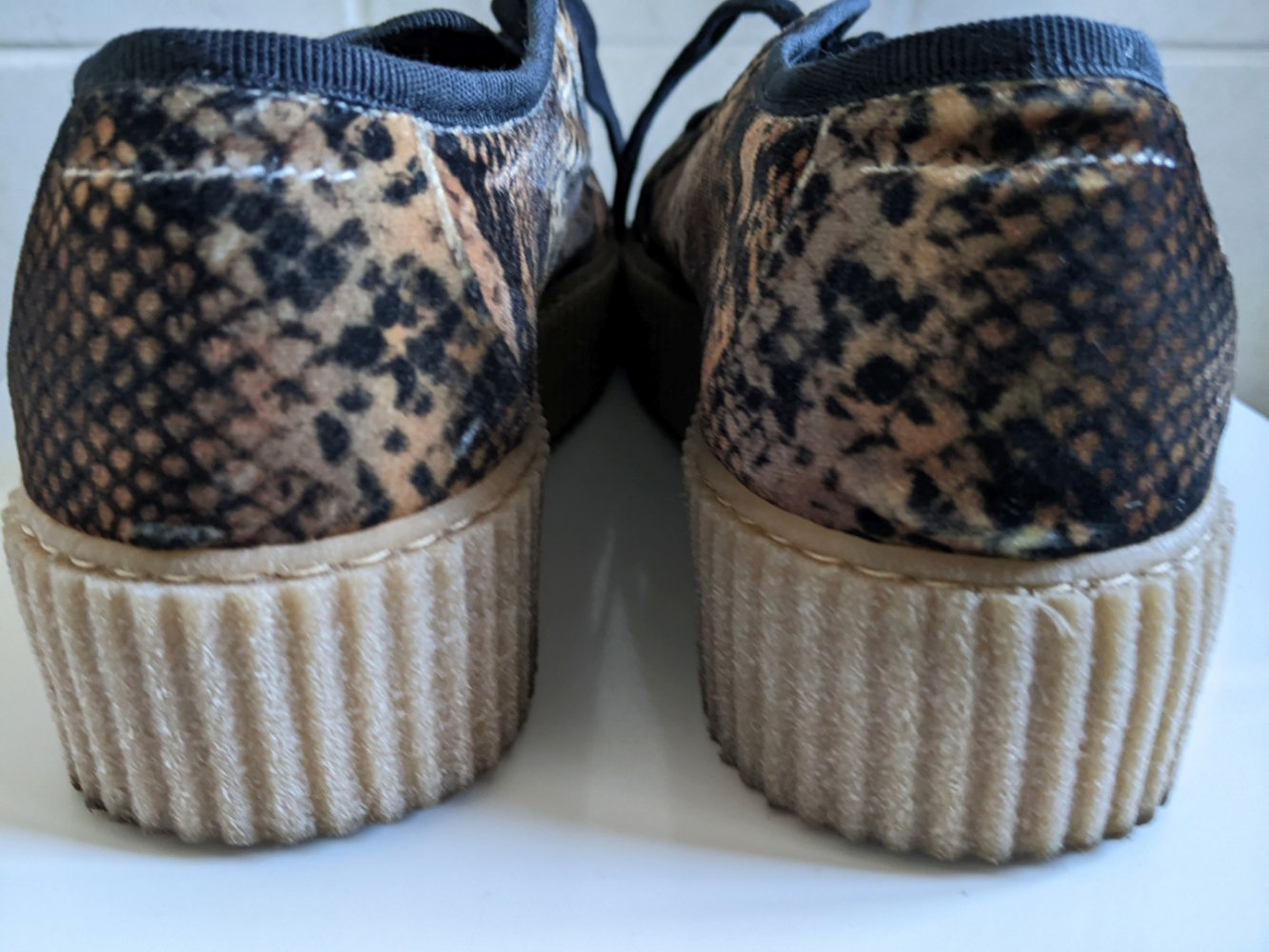 Maison Martin Margiela Snake print velvet sneakers 39
