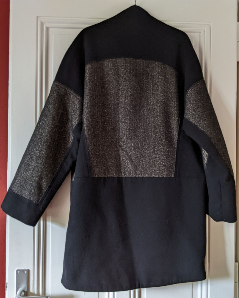 Sonia Rykiel Zweifarbige Wolljacke lagenlook M-L