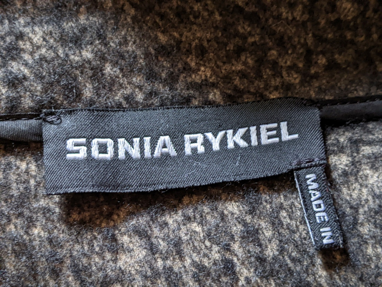 Sonia Rykiel Zweifarbige Wolljacke lagenlook M-L