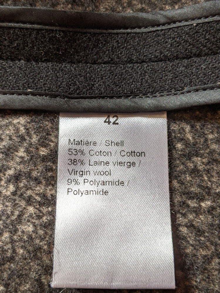 Sonia Rykiel Zweifarbige Wolljacke lagenlook M-L