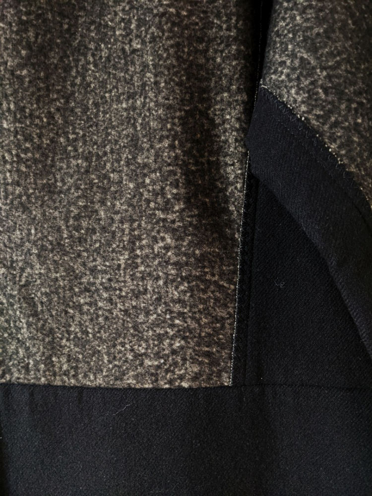 Sonia Rykiel Zweifarbige Wolljacke lagenlook M-L