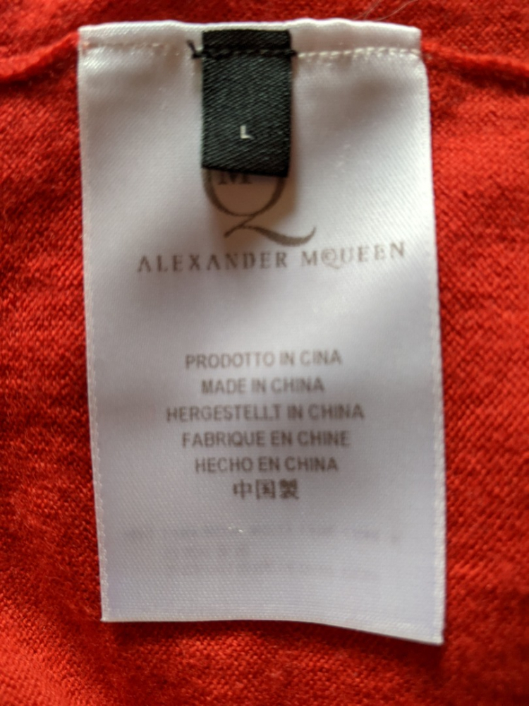 Alexander McQueen Leichter roter Wollpullover
