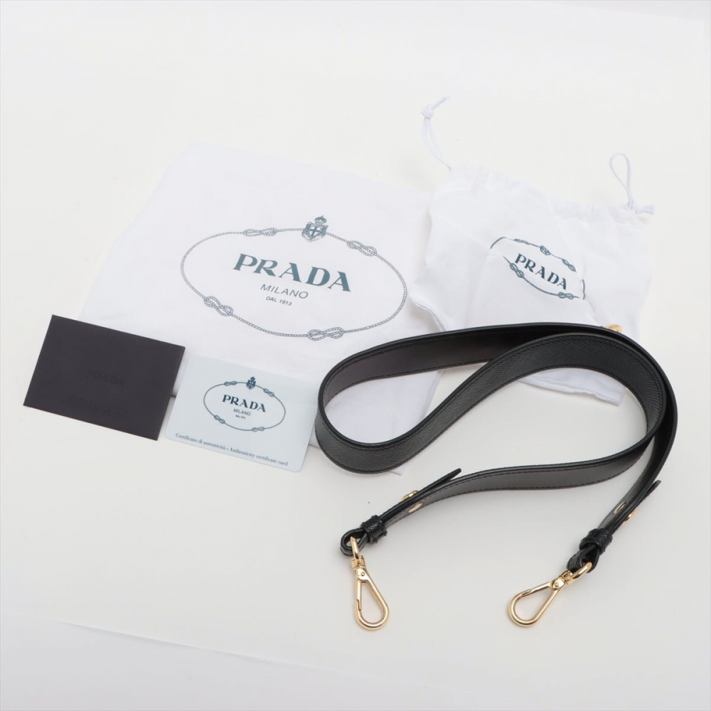 Prada Monochrome Small Saffiano Leather Black Bag