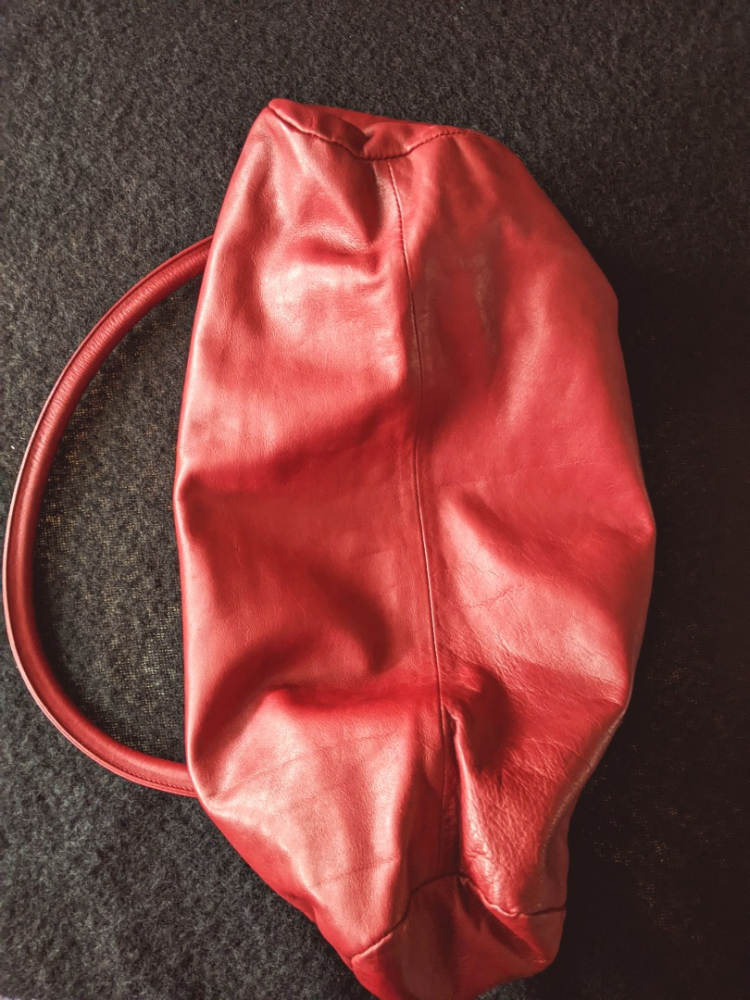 Maison Martin Margiela Grand sac en cuir rouge foncé