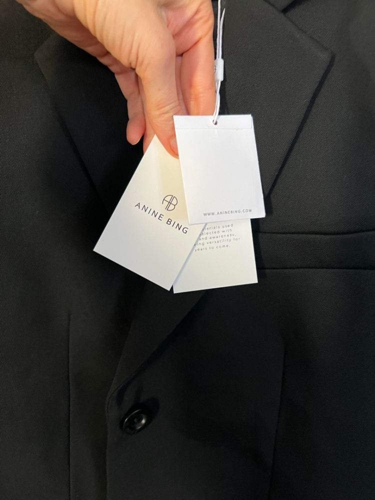 Anine Bing NEW menswear-inspired blazer