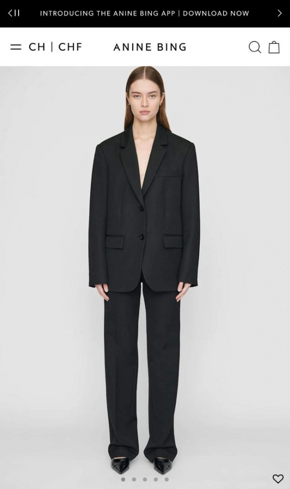 Anine Bing NEW menswear-inspired blazer