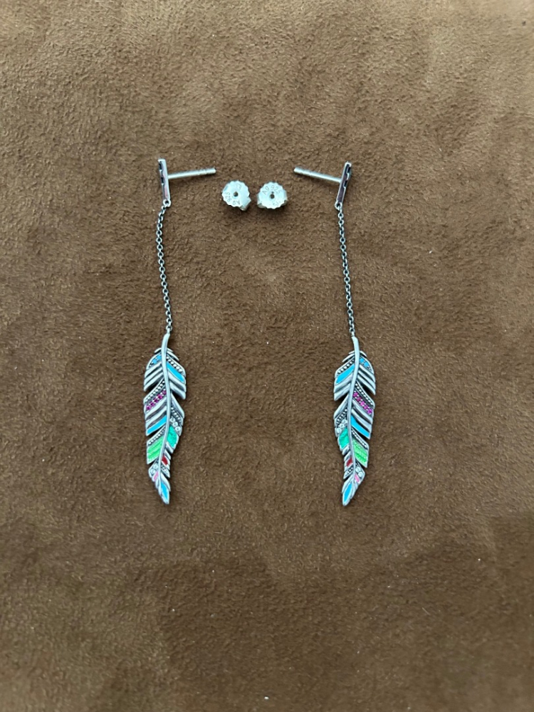 Thomas Sabo Boucles d'oreilles plumes en argent sterling