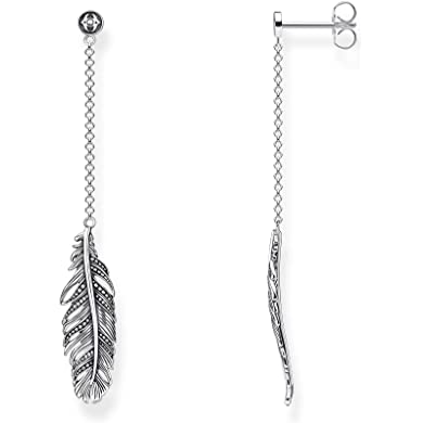 Thomas Sabo Boucles d'oreilles plumes en argent sterling