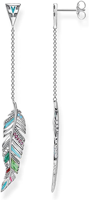 Thomas Sabo Boucles d'oreilles plumes en argent sterling