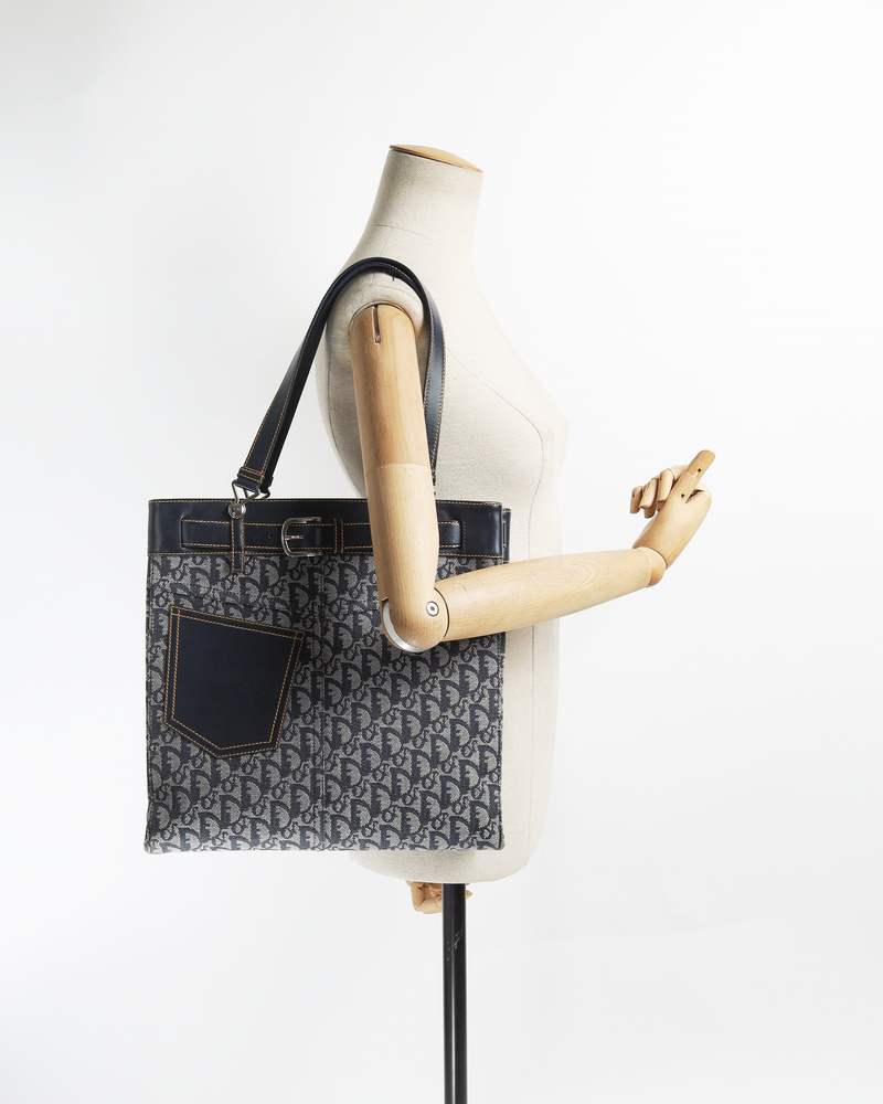 Christian Dior Diorissimo Denim Pocket Tote Bag
