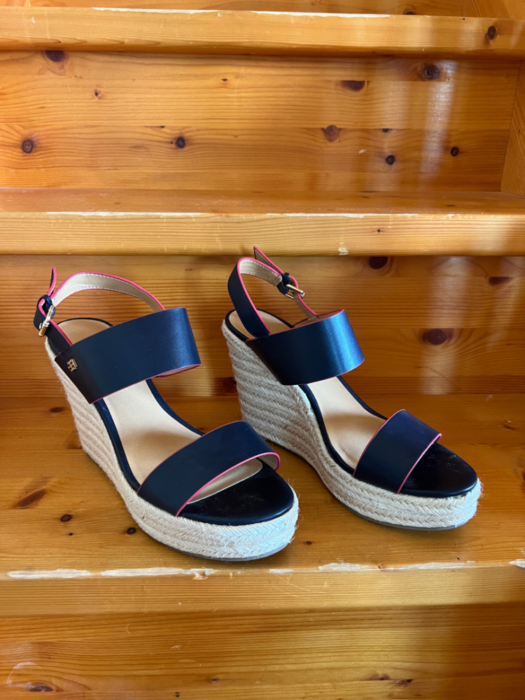 Tommy Hilfiger Sandales compensées espadrilles T10 US
