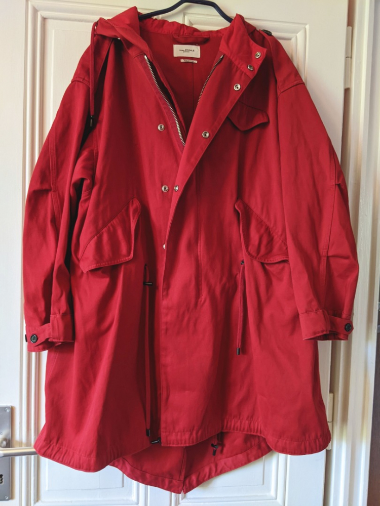 Isabel Marant Etoile Parka rouge mi-saison oversized M-L-XL-XXL