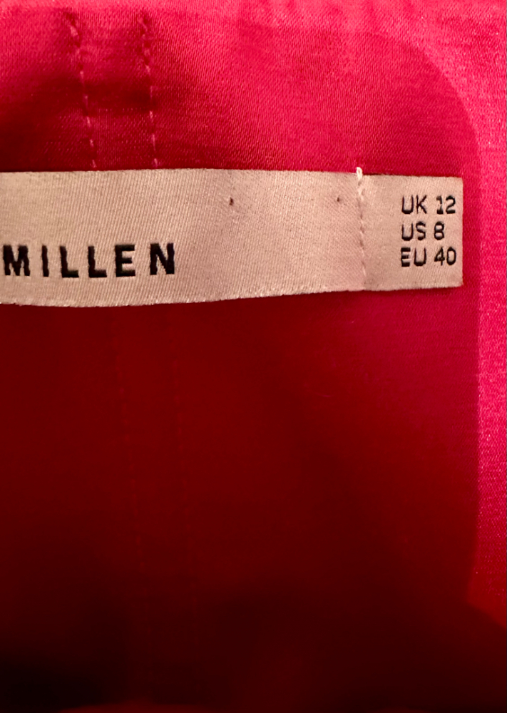 Karen Millen Cocktailkleid, fuchsia-rosa aus Satin Karen Millen