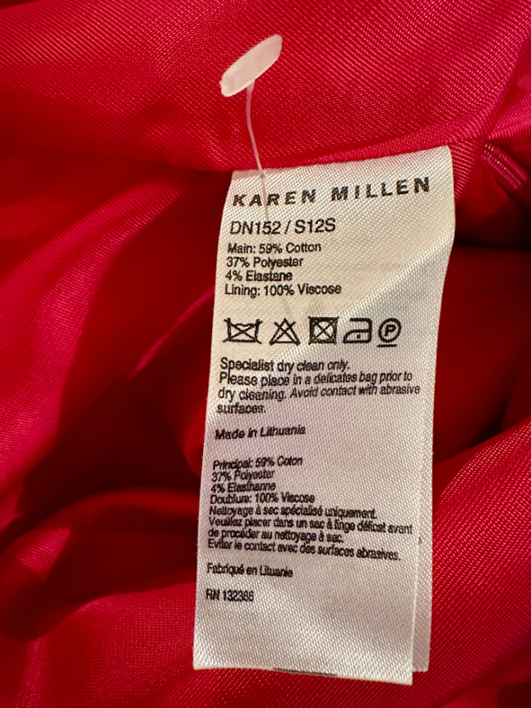 Karen Millen Cocktailkleid, fuchsia-rosa aus Satin Karen Millen