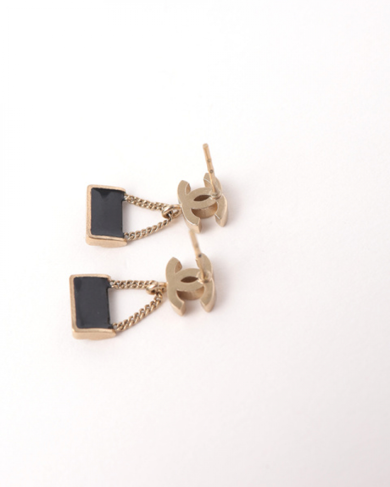 Chanel Cc Bag Charm Earrings