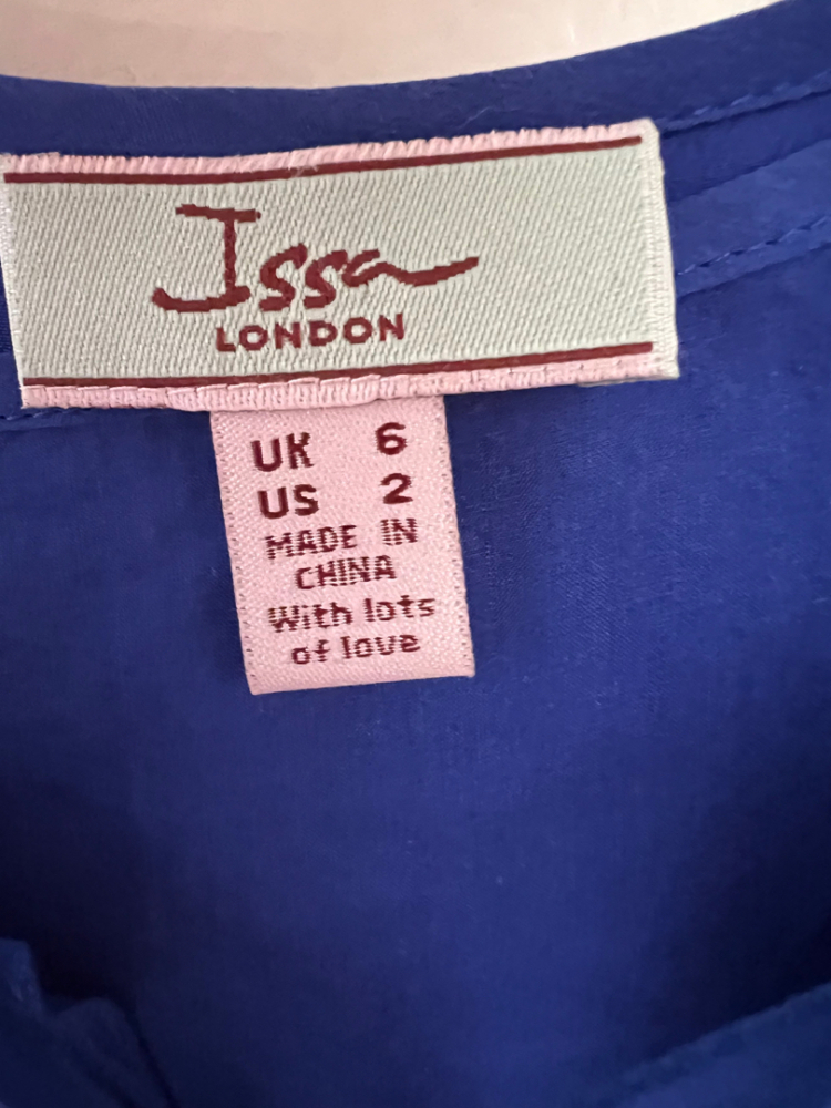 Issa Blue-Marine Silk Dress