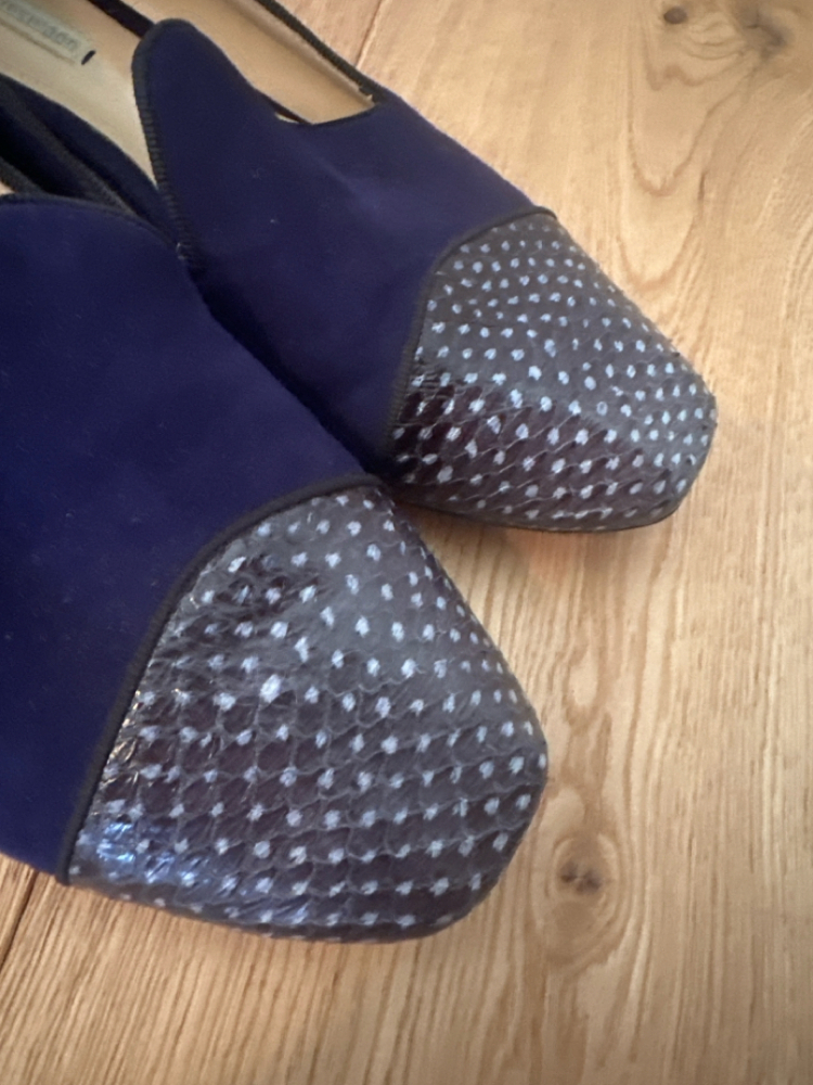 Nicholas Kirkwood Flat with snakeskin