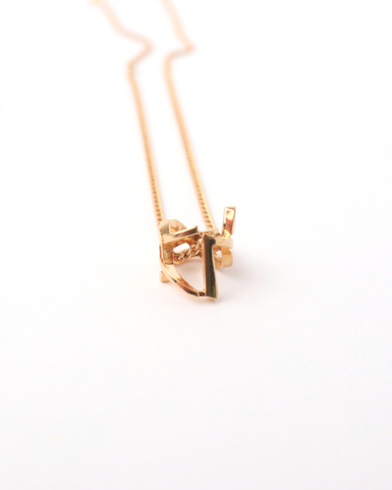 Saint Laurent Monogram Twist Necklace