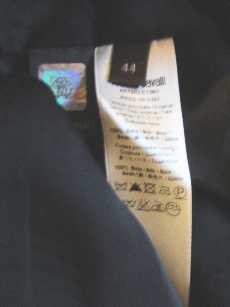 Roberto Cavalli Dress ailes de papillon 100% silk M