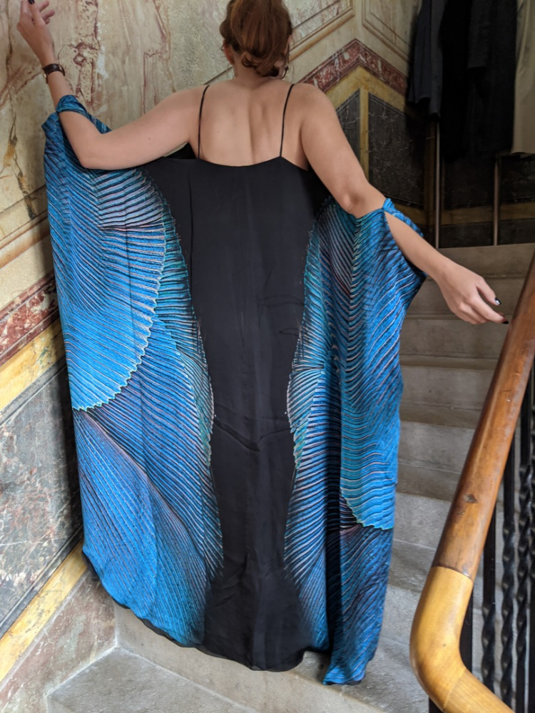 Roberto Cavalli Dress ailes de papillon 100% silk M